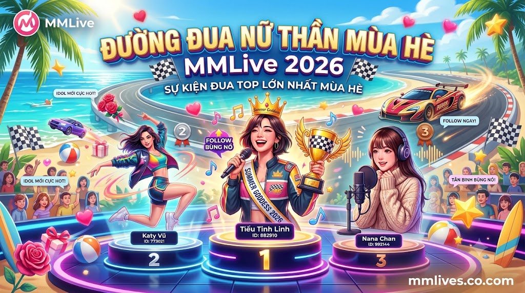 Bảng xếp hạng sự kiện đua top Nữ Thần Mùa Hè MMLive 2026