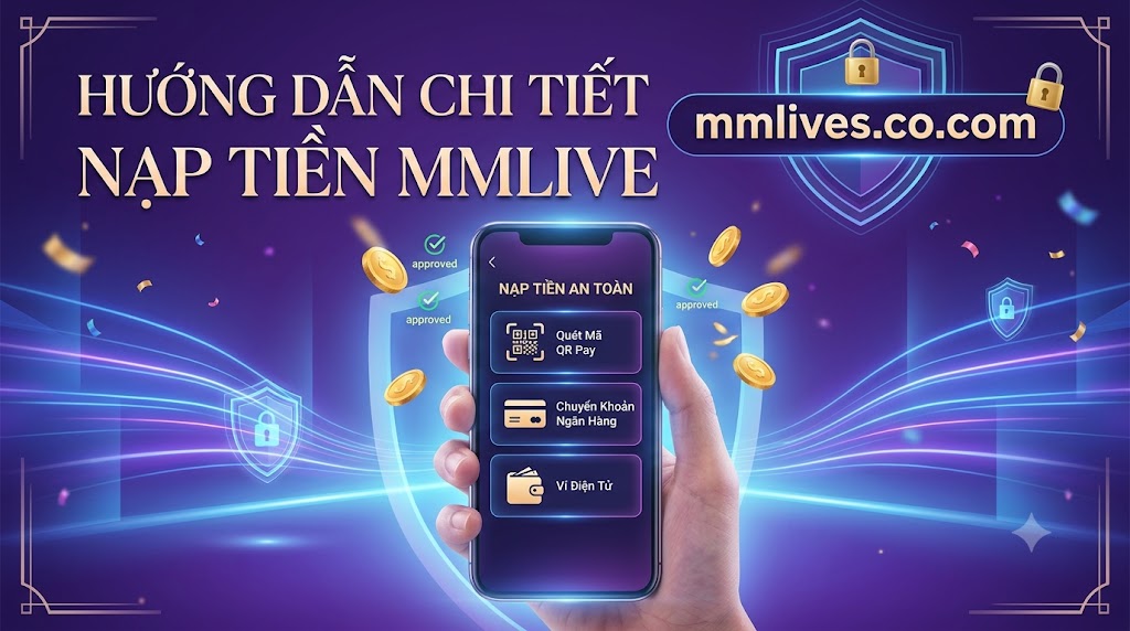 Banner hướng dẫn chi tiết các phương thức nạp tiền an toàn vào ứng dụng MMLive, hình ảnh chính thức từ website artsmentoring.co.