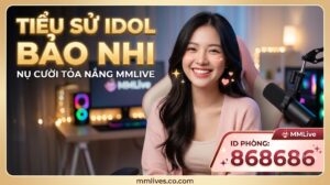 Ảnh thumbnail bài viết TIỂU SỬ IDOL BẢO NHI - NỤ CƯỜI TỎA NẮNG MMLIVE, ID PHÒNG: 868686. Hình ảnh Idol Bảo Nhi cười rạng rỡ trong phòng livestream MMLive, domain artsmentoring.co.